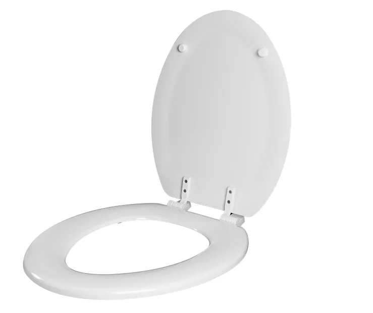 White Oblong Wood Toilet Seat 12 White Oblong Wood Toilet Seat - Image 12
