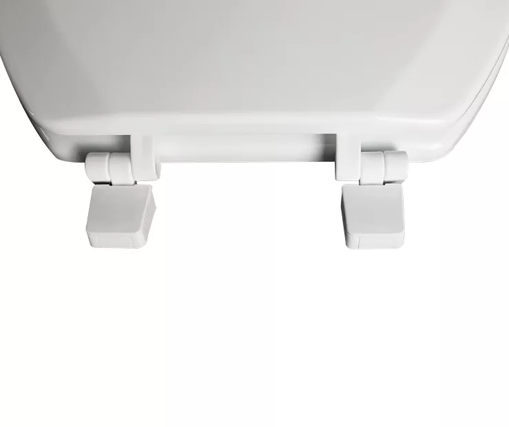 White Oblong Wood Toilet Seat 11 White Oblong Wood Toilet Seat - Image 11