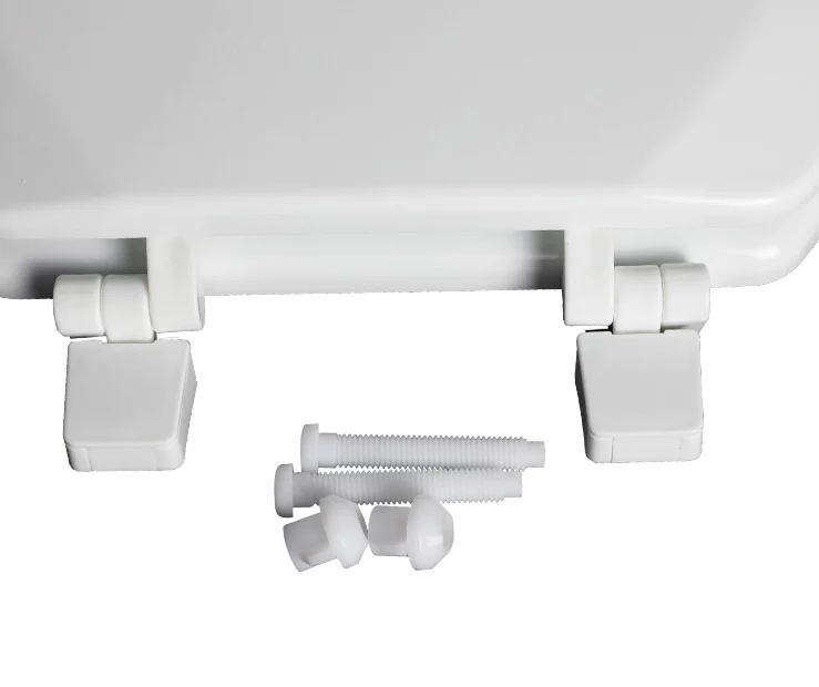 White Oblong Wood Toilet Seat 14 White Oblong Wood Toilet Seat - Image 14