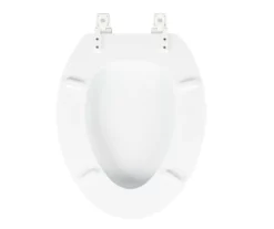 White Oblong Wood Toilet Seat 26 White Oblong Wood Toilet Seat -Cuisinart Store 810557533 8