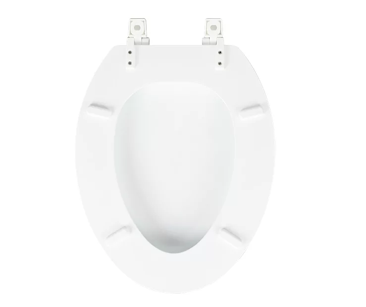 White Oblong Wood Toilet Seat 9 White Oblong Wood Toilet Seat - Image 9