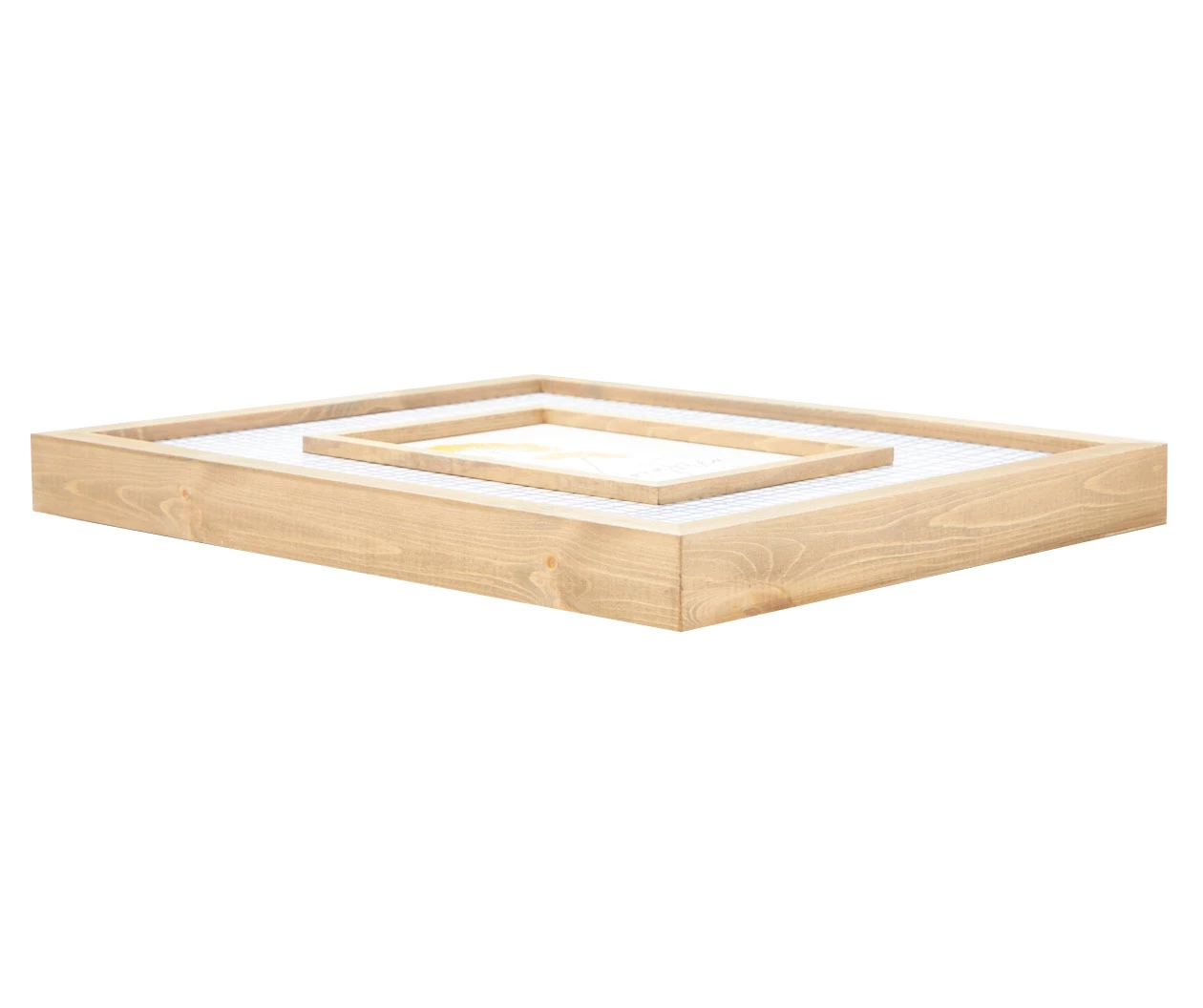 "Shine Brighter" Blue & White Floral Grid-Accent Framed Wall Plaque 2 "Shine Brighter" Blue & White Floral Grid-Accent Framed Wall Plaque - Image 2