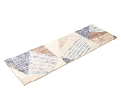 Blue & Brown Modern Angles Runner, (20" X 60") -Cuisinart Store 810557654 3