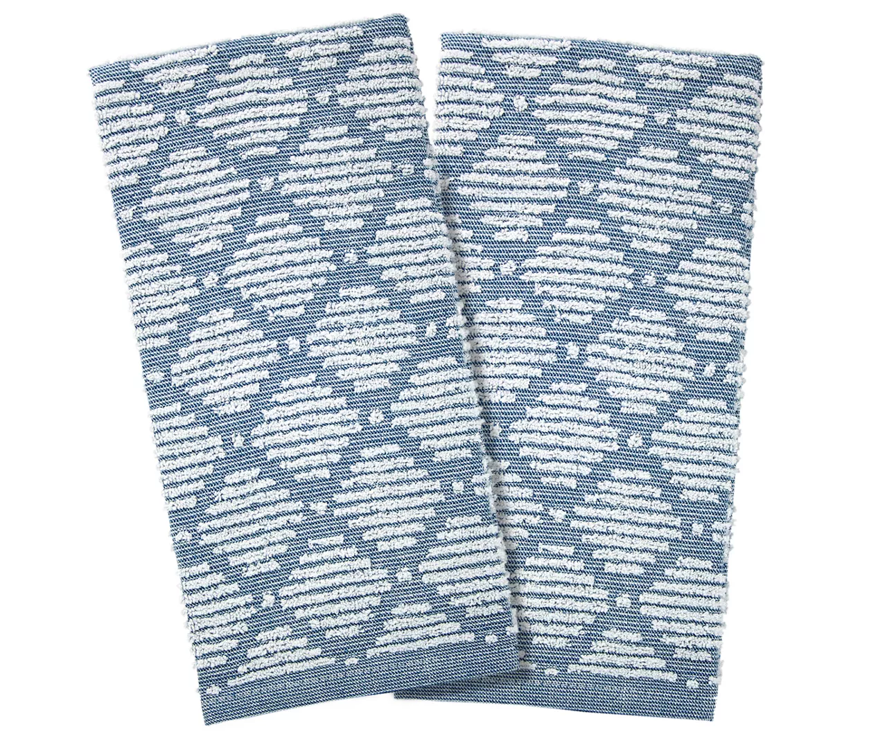 Cuisinart Corsair Blue Striped Diamond Lattice Kitchen Towel, 2-Pack 1 Cuisinart Corsair Blue Striped Diamond Lattice Kitchen Towel, 2-Pack