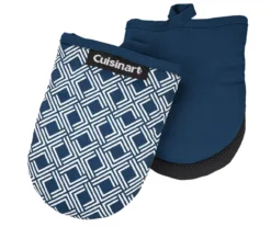 Cuisinart Corsair Blue & White Geometric Mini Oven Mitt, 2-Pack