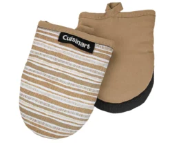 Cuisinart Tannin Dashed Stripe Mini Oven Mitt, 2-Pack