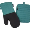 Cuisinart Oil Blue & Black Oven Mitt & Pot Holder Set