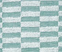 Cuisinart Teal Rectangle Checkerboard Kitchen Towel, 2-Pack -Cuisinart Store 810558289 3