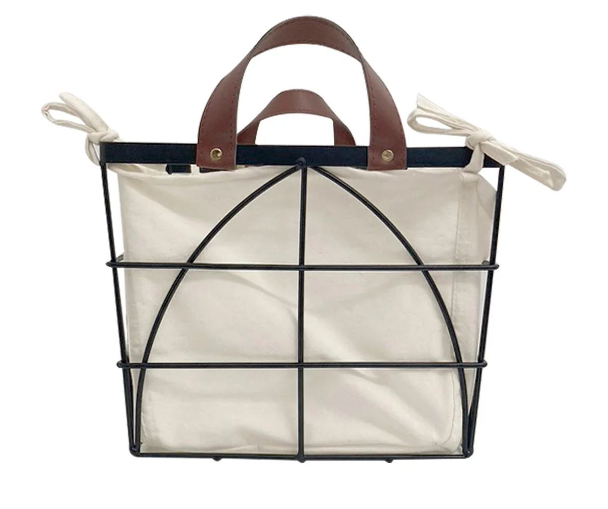 Metal Wire Floor Bin With Liner 3 Metal Wire Floor Bin With Liner - Image 3