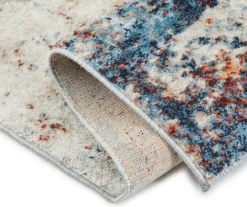 Geneva White & Blue Ornate Traditional Area Rug, (6' 7" X 9') -Cuisinart Store 810559331 810559273 2