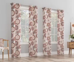 Rydell Sunset Rose Medallion Room-Darkening Grommet 4-Piece Curtain Panel Set, (84") 10 Rydell Sunset Rose Medallion Room-Darkening Grommet 4-Piece Curtain Panel Set, (84") -Cuisinart Store 810559673 4