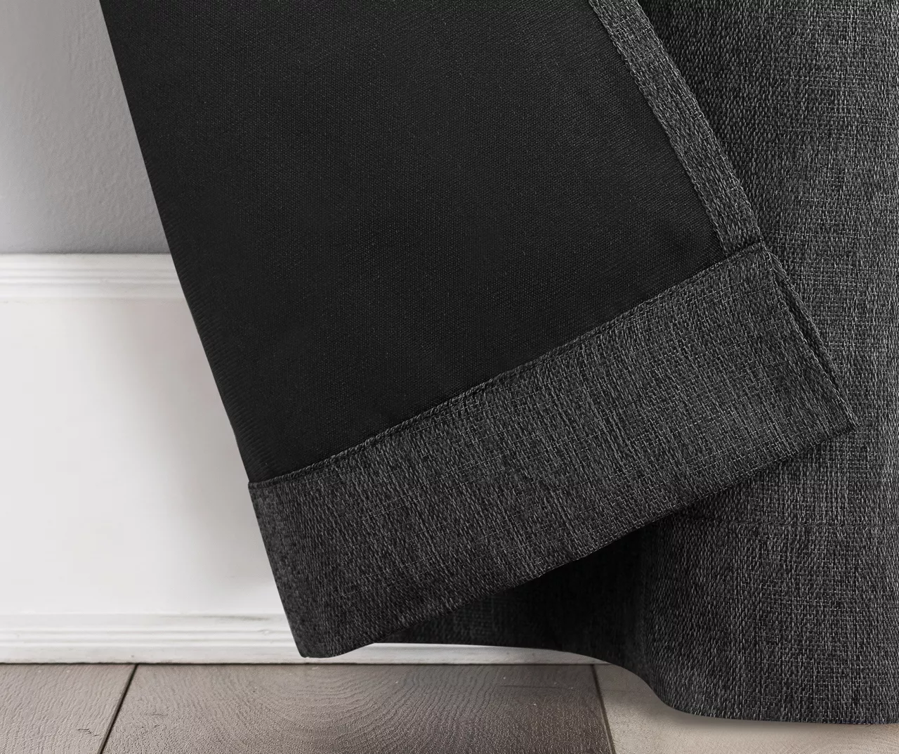 Baylor Charcoal Room-Darkening Grommet 4-Piece Curtain Panel Set, (63") 4 Baylor Charcoal Room-Darkening Grommet 4-Piece Curtain Panel Set, (63") - Image 4