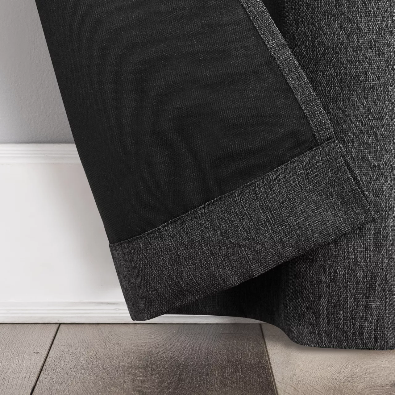 Baylor Charcoal Room-Darkening Grommet 4-Piece Curtain Panel Set, (63") 7 Baylor Charcoal Room-Darkening Grommet 4-Piece Curtain Panel Set, (63") - Image 7