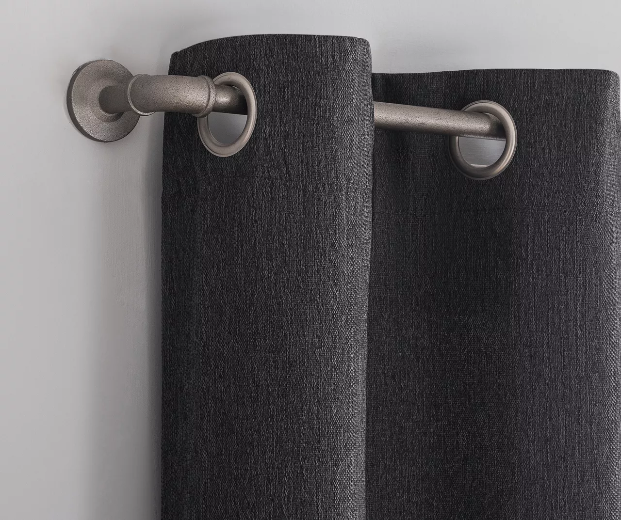 Baylor Charcoal Room-Darkening Grommet 4-Piece Curtain Panel Set, (84") 3 Baylor Charcoal Room-Darkening Grommet 4-Piece Curtain Panel Set, (84") - Image 3