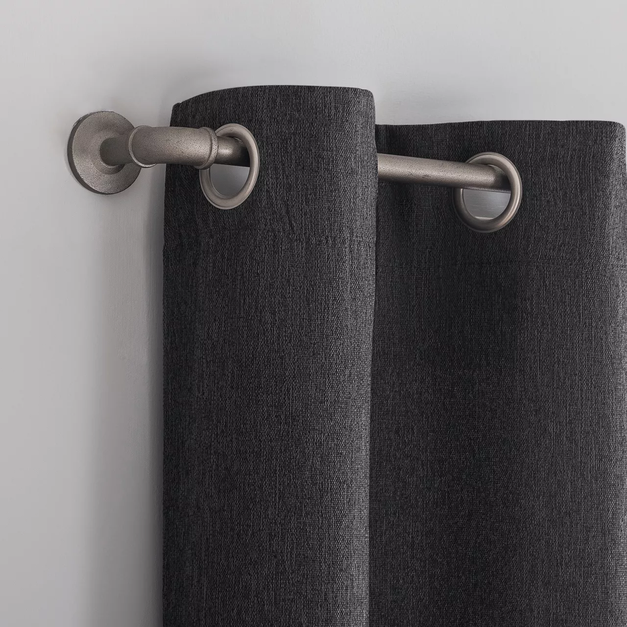 Baylor Charcoal Room-Darkening Grommet 4-Piece Curtain Panel Set, (84") 6 Baylor Charcoal Room-Darkening Grommet 4-Piece Curtain Panel Set, (84") - Image 6