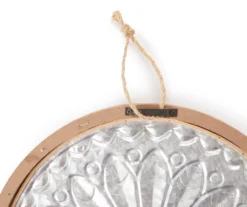 Gray Metal Round Medallion Wall Plaque -Cuisinart Store 810561505 2