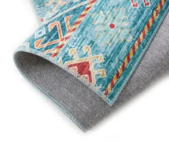 Caden Green & Orange Geometric Floral Runner Rug, (2' X 7') -Cuisinart Store 810563288 2