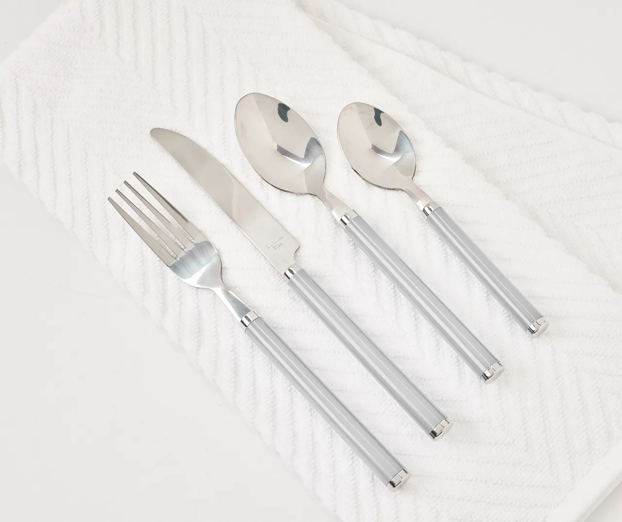Real Living Gray Handle 16-Piece Flatware Set 2 Real Living Gray Handle 16-Piece Flatware Set - Image 2