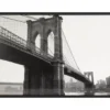 Black & White Brooklyn Bridge Framed Photo Wall Art