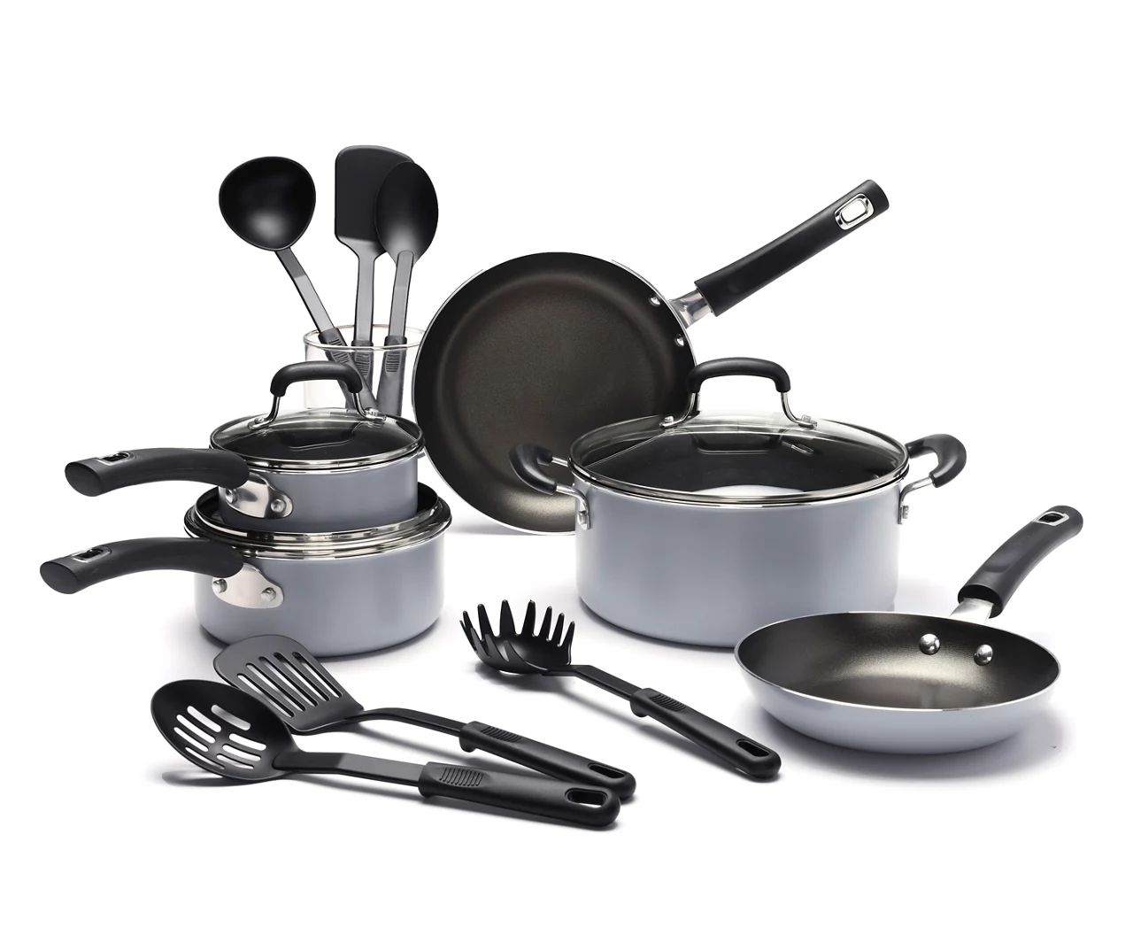 Non-Stick 14-Piece Rivet Handle Cookware Set 1 Non-Stick 14-Piece Rivet Handle Cookware Set