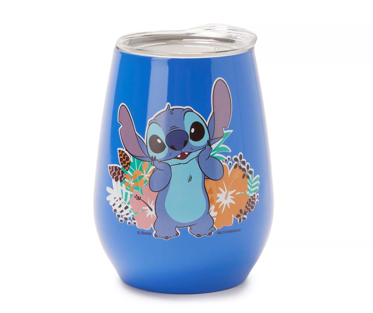 Disney Lilo & Stitch Blue Stitch Stainless Steel Travel Stemless Wine Mug, 10 Oz. 1 Disney Lilo & Stitch Blue Stitch Stainless Steel Travel Stemless Wine Mug, 10 Oz.