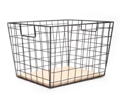 Tapered Grid Bin With Wood Base 15 Tapered Grid Bin With Wood Base -Cuisinart Store 810570135 1