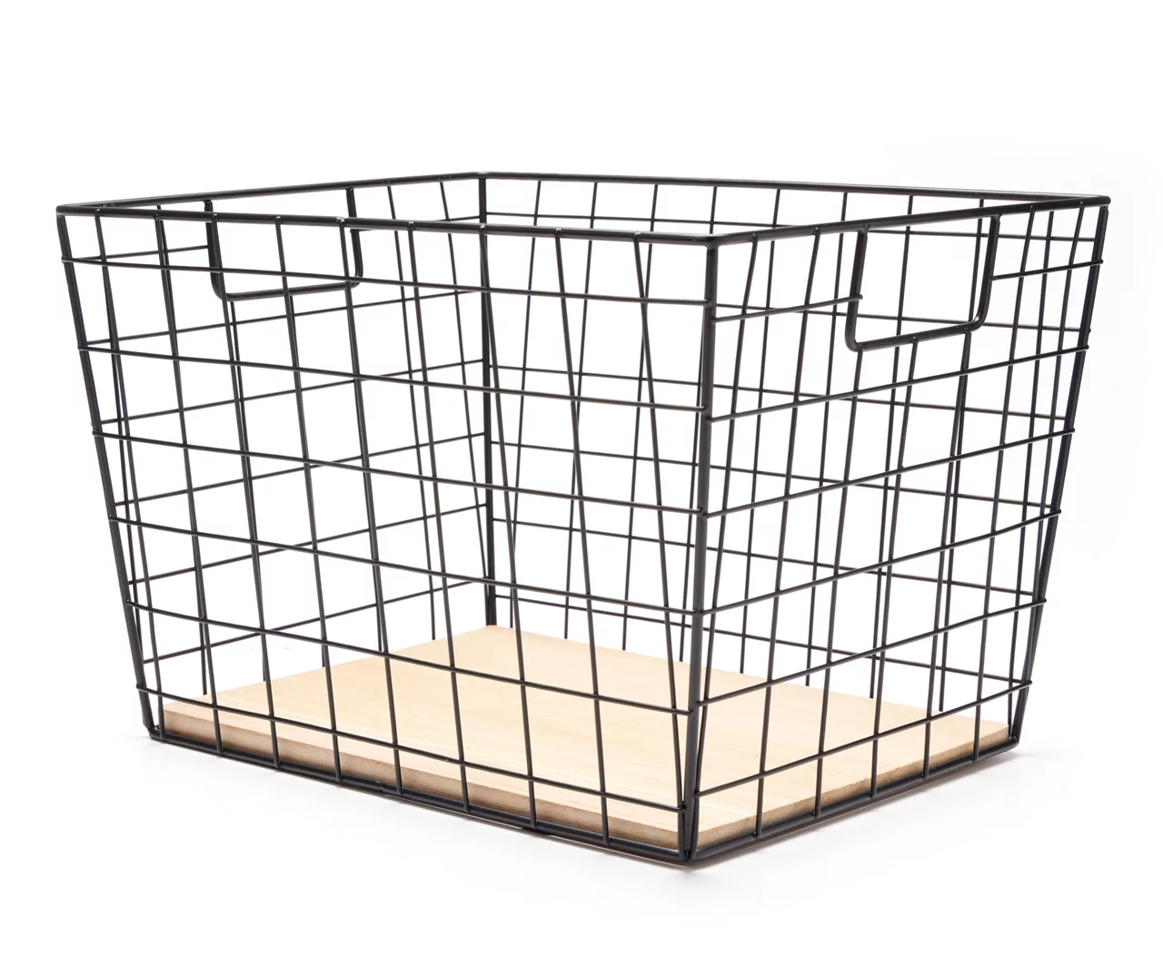 Tapered Grid Bin With Wood Base 11 Tapered Grid Bin With Wood Base - Image 11