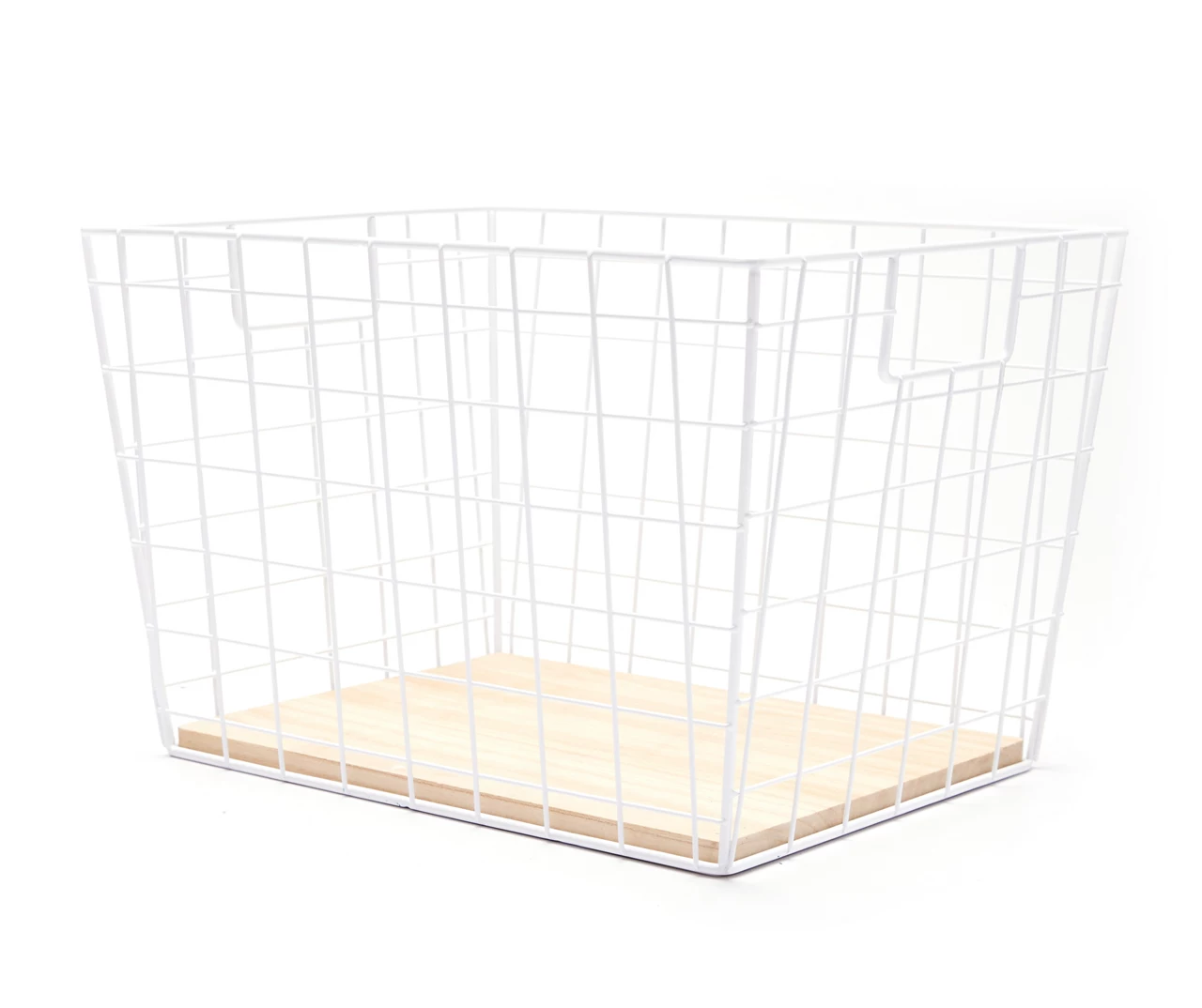 Tapered Grid Bin With Wood Base 5 Tapered Grid Bin With Wood Base - Image 5