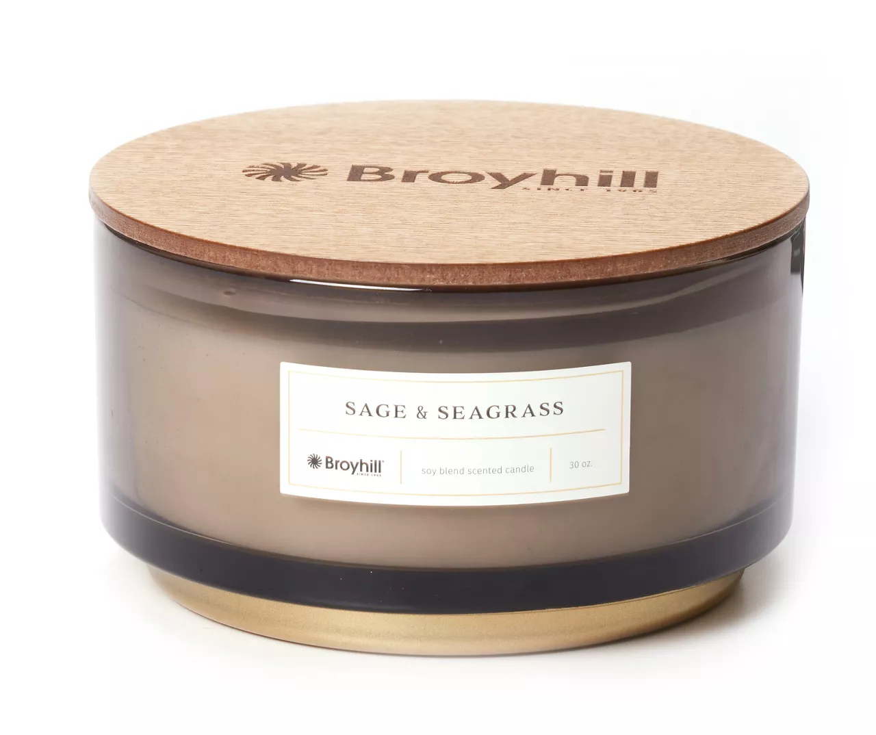 Sage & Seagrass Gray Glass 3-Wick Jar Candle, 30 Oz. 1 Sage & Seagrass Gray Glass 3-Wick Jar Candle, 30 Oz.