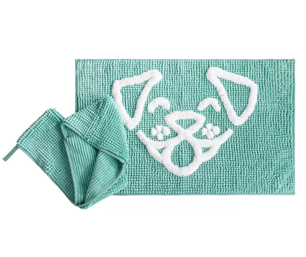 Dog Face Chenille Pet Towel & Rug Set 6 Dog Face Chenille Pet Towel & Rug Set - Image 6