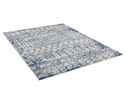 Jessica Blue & Cream Moroccan Geometric Area Rug, (5' X 7') 15 Jessica Blue & Cream Moroccan Geometric Area Rug, (5' X 7') -Cuisinart Store 810573861 810573862 810573863 810573864 4