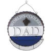 "World's Coolest Dad" Bottle Cap Hanging Wall Décor With Opener
