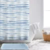 Adair Light Blue Watercolor & Faux Fur 14-Piece Bath Set