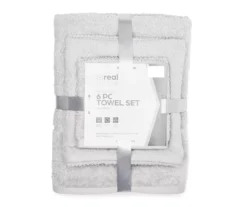 Real Living Checkerboard Texture 6-Piece Towel Set -Cuisinart Store 810575675