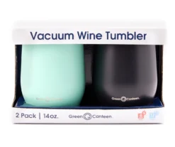 Black & White Double Wall Stainless Steel Wine Tumbler, 2-Pack -Cuisinart Store 810578328 A0