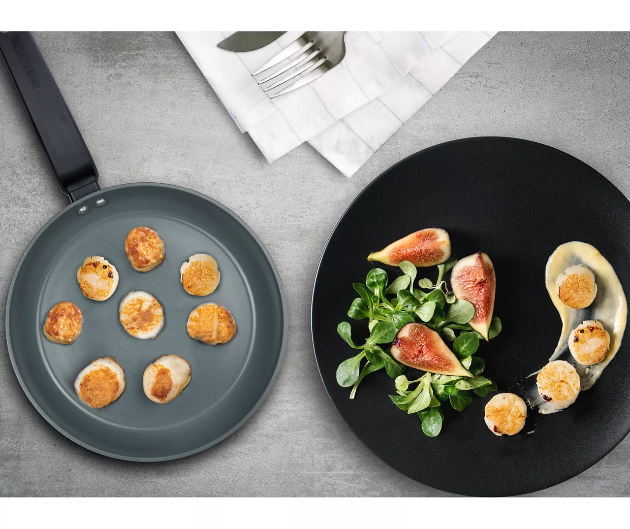 Masterpan 9.5" Gray Non-Stick Aluminum Fry Pan 6 Masterpan 9.5" Gray Non-Stick Aluminum Fry Pan - Image 6