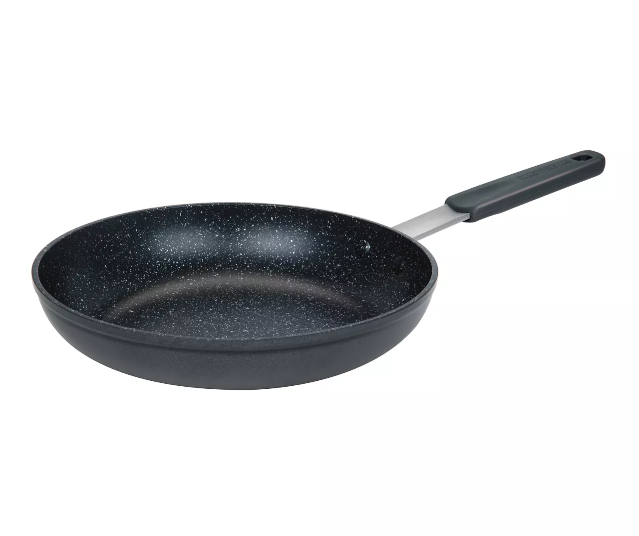 Masterpan 11" Black Speckled Non-Stick Aluminum & Stainless Steel Fry Pan 2 Masterpan 11" Black Speckled Non-Stick Aluminum & Stainless Steel Fry Pan - Image 2