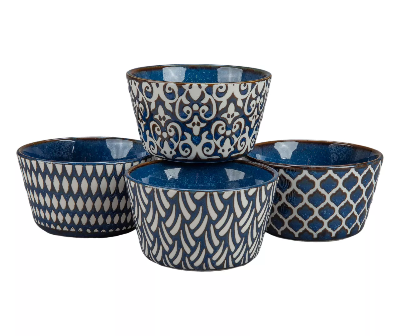 Blue Mirabelle 4-Piece Ramekin Set 1 Blue Mirabelle 4-Piece Ramekin Set