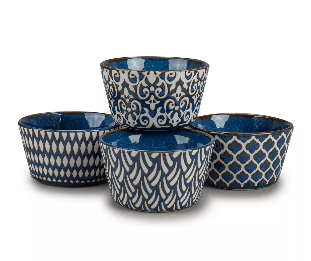 Blue Mirabelle 4-Piece Ramekin Set 3 Blue Mirabelle 4-Piece Ramekin Set - Image 3
