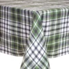 Cuisinart Oil Green & Black Plaid Fabric Tablecloth