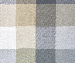 Cuisinart Oyster Gray & Tan Plaid Fabric Tablecloth -Cuisinart Store 810580581 810580582 1