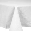 Cuisinart White Lurex Metallic Shimmer Fabric Tablecloth