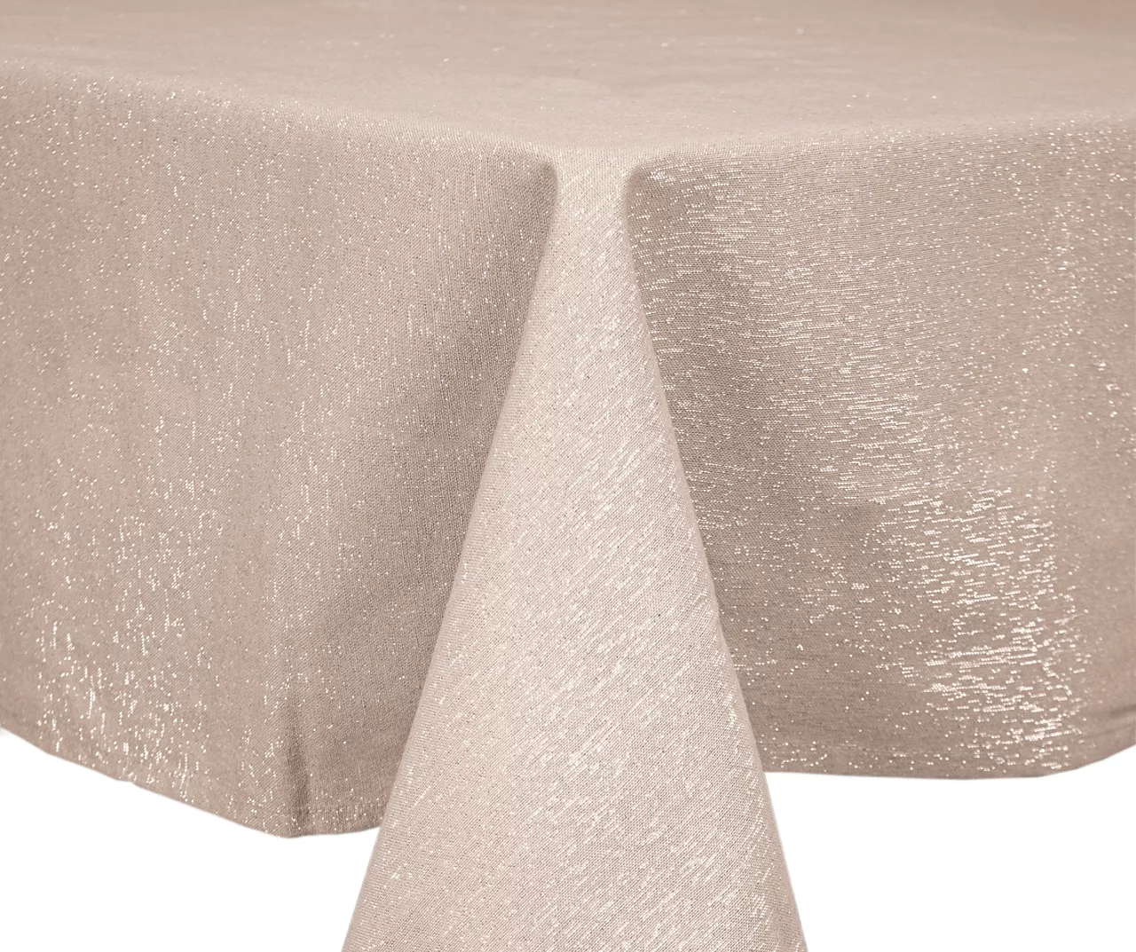 Cuisinart Doeskin Tan Lurex Metallic Shimmer Fabric Tableclot 1 Cuisinart Doeskin Tan Lurex Metallic Shimmer Fabric Tableclot