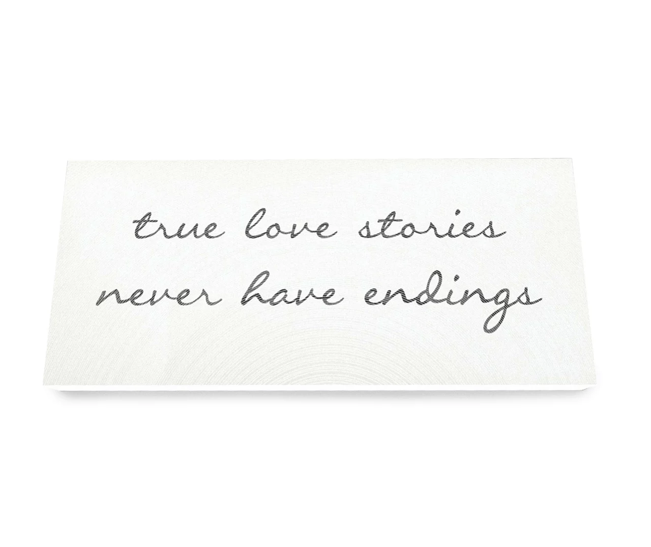 "True Love Stories" White & Gray Wall Plaque 3 "True Love Stories" White & Gray Wall Plaque - Image 3