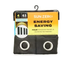 Sun Zero Putnam Room-Darkening Grommet 4-Piece Curtain Panel Set