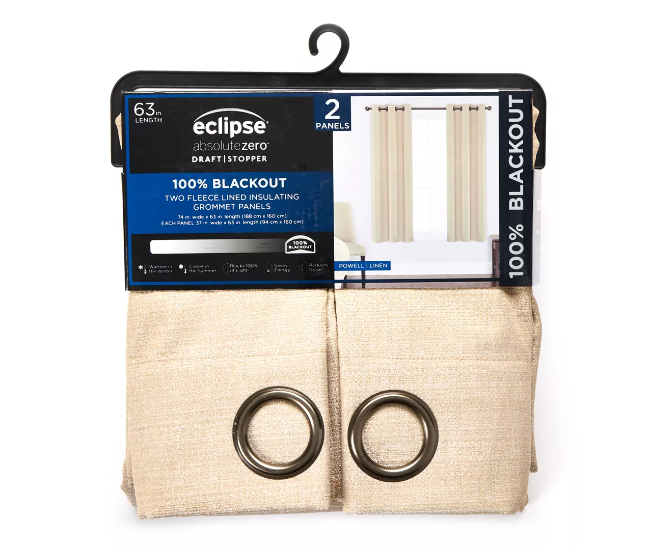 Eclipse Powell Blackout Grommet Curtain Panel Pair 7 Eclipse Powell Blackout Grommet Curtain Panel Pair - Image 7