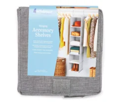 Charcoal 6-Section Hanging Accessory Shelf