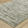Senequa Blue & Green Abstract Streak Area Rug, (2' X 3')