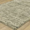Senet Beige & Gray Abstract Crosshatch Area Rug, (5.3' X 7.3')