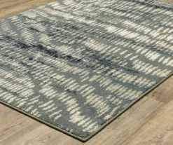 Sennie Gray & Beige Dash Pattern Area Rug, (7.1' X 10')